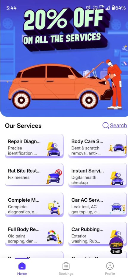 CarQure home screen